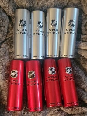 NHL Star Sticks Collector Tubes - Silver & Red